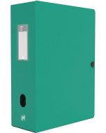 ELBA : Boite de classement Memphis avec bouton - Vert - Dos de 100 mm