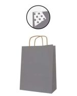 Sac en Papier - 250 x 110 x 310 mm - Kraft Argent APLI Lot de 50