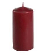 Bougie cylindrique Rouge  Bordeaux 10 cm PAP STAR 