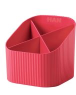 Photo Pot à crayons Multipot Economy - Bleu transparent : HELIT H6390230