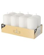 Bougies cylindriques - Blanc 50 mm : STARPAK Lot de 8 image