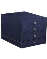 Module de classement 4 tiroirs - Simili-cuir Noir RHODIA