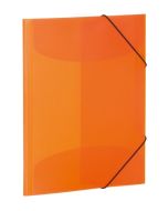 Chemise à élastiques A3 en PP translucide - Orange HERMA image