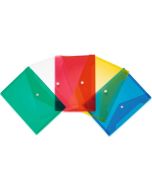 Pochette enveloppe A4 à bouton-pression - Violette Transparente HERMA