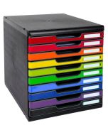 Module de rangement 10 tiroirs - Modulo A4 - Noir/Arlequin EXACOMPTA Iderama Image