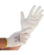 Gants de travail en nylon ULTRA FLEX MAIN - Blanc - Taille M HYGOSTAR