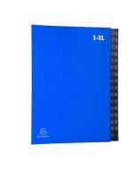 EXACOMPTA : Trieur numérique - 32 compartiments 57042E Bleu