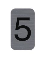 Plaque verticale adhésive de signalisation - Chiffre 5 : EXACOMPTA image