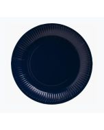 Assiette jetable en carton - Bleu marine - 230 mm PRO NAPPE Lot de 20