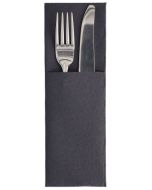 Pochette Serviette à couverts - Noir PAP STAR  Royal Lot de 50