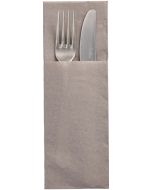 Pochettes à couverts avec Serviette de table - Crème : PAP STAR Lot de 100 Visuel