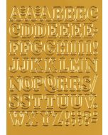 HERMA 4183 : Etiquettes à lettres autocollantes - Or / Or - 12 mm