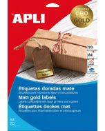 Visuel Étiquettes adhésives - 38,1 x 21,1 mm - Or AGIPA