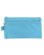 Trousse plate pour stylos - Bleu pastel KANGARO 
