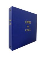 ELVE 601 : Livre de cave Bleu Etiquette bouteille de vin