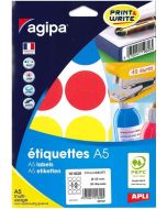 Photo Pastilles adhésives rondes - 45 mm - Assortiment AGIPA