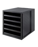Photo Module de classement - 5 tiroirs ouverts - Noir : HAN KARMA