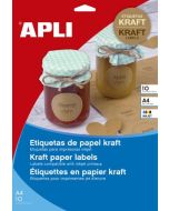 Photo Étiquettes rectangulaires - 210 x 297 mm - Kraft AGIPA