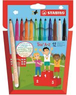 Boîte de 12 Feutres - Trio A-Z - Assortiment : STABILO
