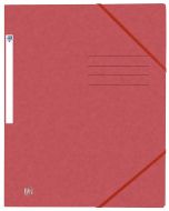 Photo Chemise à élastiques A4 - 3 rabats - Rouge Foncé OXFORD Top File+