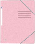 Photo Chemise à élastiques A4 - 3 rabats - Rose Pastel OXFORD Top File+