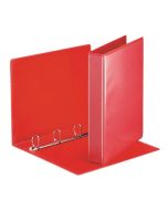 Photo Classeur personnalisable avec 2 Pochettes - Rouge - 4 anneaux de 30 mm : ESSELTE