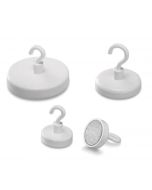 Photo Aimant à crochet - 25 mm - Blanc : MAGNETOPLAN 52625