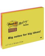 Photo Notes adhésives - 152 x 203 mm - Assortiment POST-IT Meeting Notes Super Sticky
