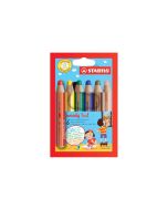 Photo 880/6 STABILO : Étui de 6 crayons woody 3 en 1 - Assortiment
