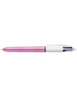 Photo Stylo 4 couleurs à bille rétractable - Rose BIC Shine