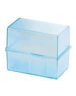 Photo Boite pour fiches en plastique - Format A7 - Bleu translucide : HAN 977-64 
