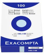 Photo Fiches Bristol unies - 105 x 148 mm - Bleu azur EXACOMPTA Image