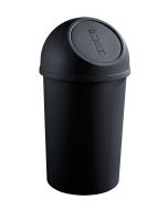 Photo Corbeille à papier avec couvercle 45 litres - Noir : HELIT H2401395