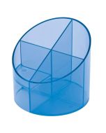 Photo Pot à crayons Multipot Economy - Bleu transparent : HELIT H6390230