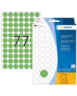 Photo HERMA : Lot de 2464 étiquettes adhésives rondes - 13,0  mm - Vert