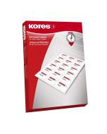 Photo Étiquettes adhésives blanches - 105 x 37 mm : KORES L10537