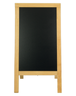 Panneau Extérieur en hêtre avec Tableau noir - 700 x 1350 mm : SECURIT Deluxe Visuel
