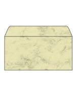 SIGEL DP074 : Lot de 50 enveloppes marbrées - 110 x 220 mm - Beige