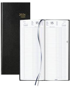Agenda Journalier 2026 - Banquier Long - 1 volume 145 x 325 mm BREPOLS