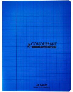 Photo Cahier Séyès / Grands carreaux - Polypro - 48 pages - 170 x 220 mm CONQUERANT :