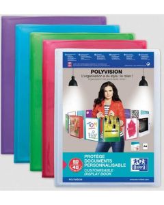 Protège-Documents Personnalisable de 80 Vues - Assortiment : ELBA Polyvision Visuel
