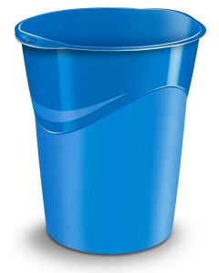 Corbeille à papier Gloss - 14 litres Bleu : CEP Visuel