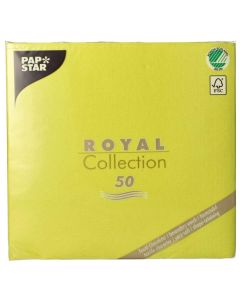 Photo Lot de 50 Serviettes Vert anis - 400 x 400 mm Royal Collection PAP STAR