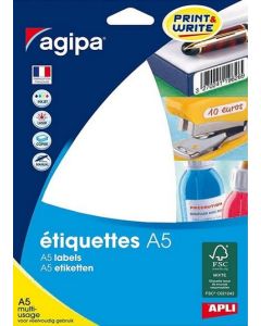 Photo Étiquettes adhésives - 99 x 32 mm - Blanc AGIPA 