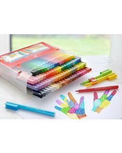 Mallette de 80 Stylos-feutres - Connector Pen - Assortiment : FABER CASTELL Exemple