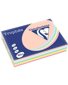 Ramette de papier Trophée de 250 feuilles A4 160g - Assortiment de Couleurs Pastel : CLAIREFONTAINE Visuel