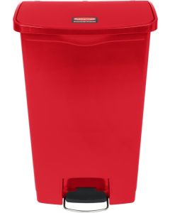 Poubelle à pédale avec couvercle - 68 litres - Rouge : RUBBERMAID Photo