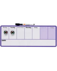 Tableau Planning Hebdomadaire Blanc Magnétique - 360 x 140 mm : NOBO image