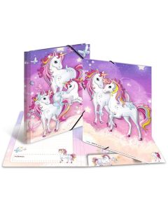 Chemise à élastiques A4 - Motif Licorne : HERMA Ecole Maternelle image