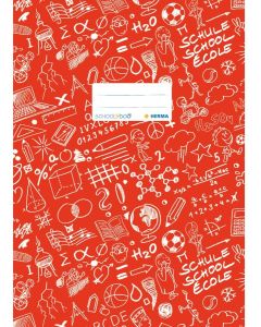 Protège-cahier à motifs - Format A4 - Rouge : HERMA Schoolydoo (19403)